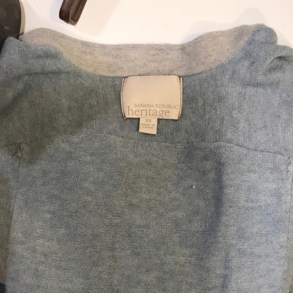 Banana Republic Heritage Collection Gray/Blue Wool Blend  Sweater Sz XS - Picture 14 of 14